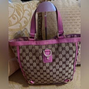 Gucci Abbey D-Ring Tote Bag canvas preowned